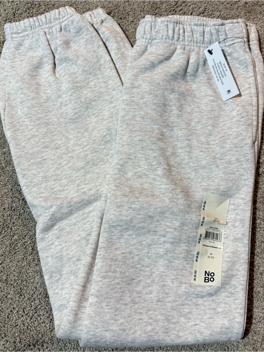 Light Gray Heather fleece jogger- Medium